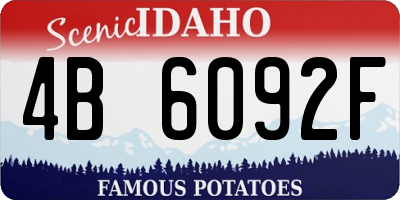 ID license plate 4B6092F