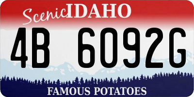 ID license plate 4B6092G