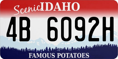 ID license plate 4B6092H