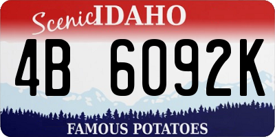 ID license plate 4B6092K