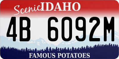 ID license plate 4B6092M