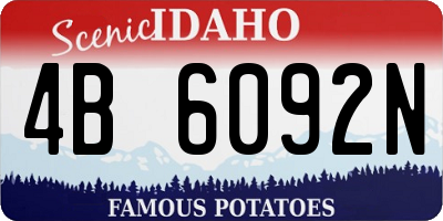 ID license plate 4B6092N