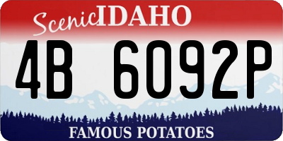 ID license plate 4B6092P