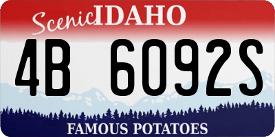 ID license plate 4B6092S