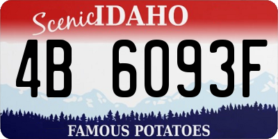 ID license plate 4B6093F