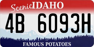 ID license plate 4B6093H