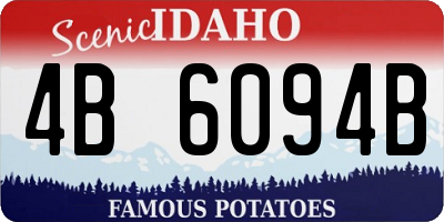 ID license plate 4B6094B