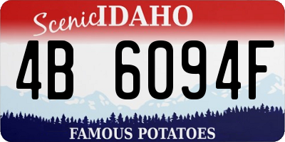 ID license plate 4B6094F