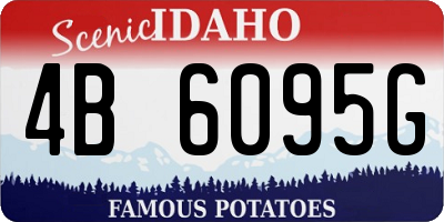 ID license plate 4B6095G