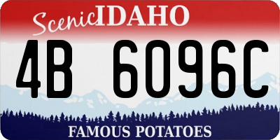 ID license plate 4B6096C