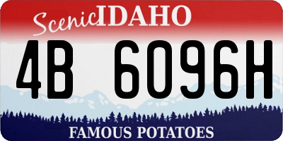 ID license plate 4B6096H