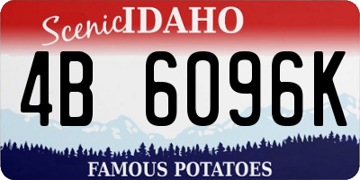 ID license plate 4B6096K