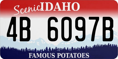 ID license plate 4B6097B