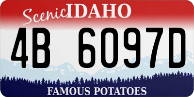 ID license plate 4B6097D