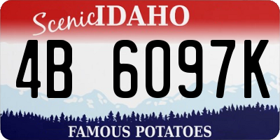 ID license plate 4B6097K