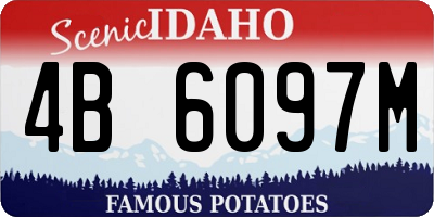 ID license plate 4B6097M