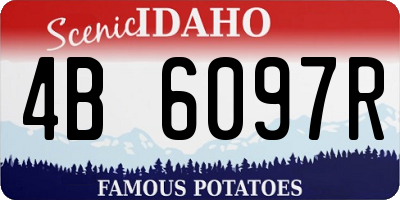 ID license plate 4B6097R