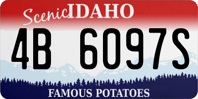 ID license plate 4B6097S