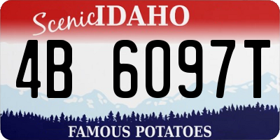 ID license plate 4B6097T