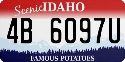 ID license plate 4B6097U