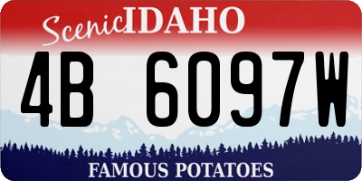 ID license plate 4B6097W