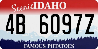ID license plate 4B6097Z