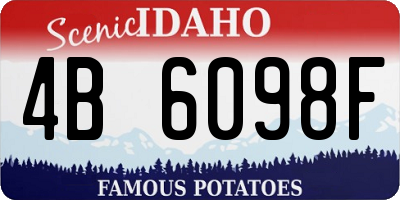 ID license plate 4B6098F