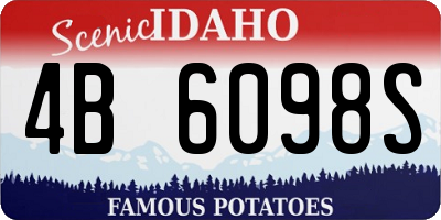 ID license plate 4B6098S