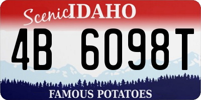ID license plate 4B6098T