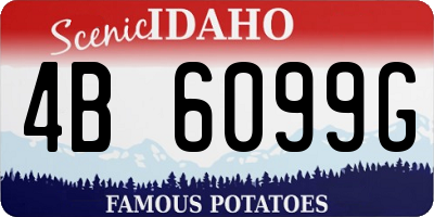 ID license plate 4B6099G