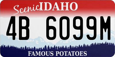 ID license plate 4B6099M