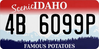 ID license plate 4B6099P