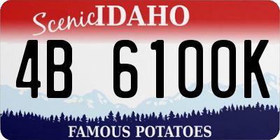 ID license plate 4B6100K