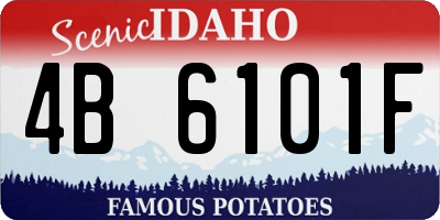 ID license plate 4B6101F