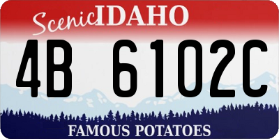 ID license plate 4B6102C