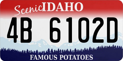 ID license plate 4B6102D