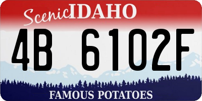 ID license plate 4B6102F