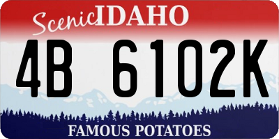ID license plate 4B6102K