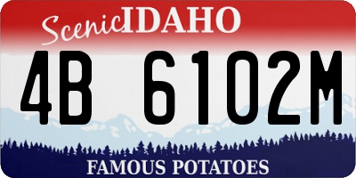 ID license plate 4B6102M