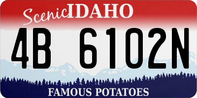 ID license plate 4B6102N
