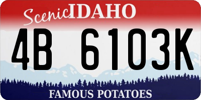 ID license plate 4B6103K