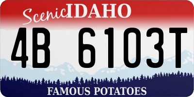 ID license plate 4B6103T