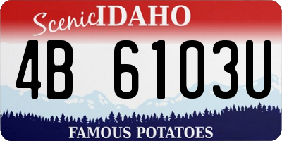 ID license plate 4B6103U