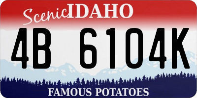 ID license plate 4B6104K