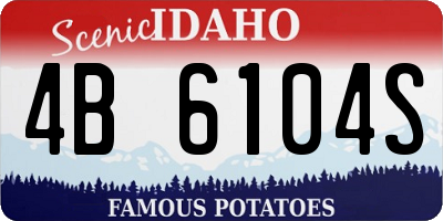 ID license plate 4B6104S