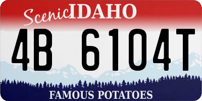 ID license plate 4B6104T