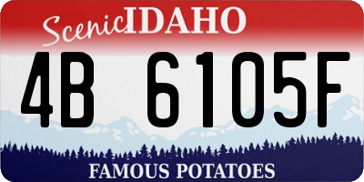 ID license plate 4B6105F