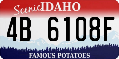 ID license plate 4B6108F
