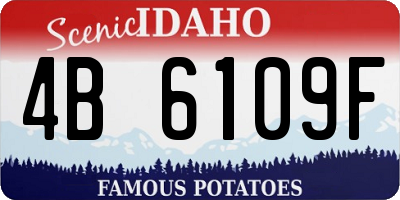 ID license plate 4B6109F