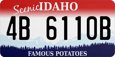 ID license plate 4B6110B